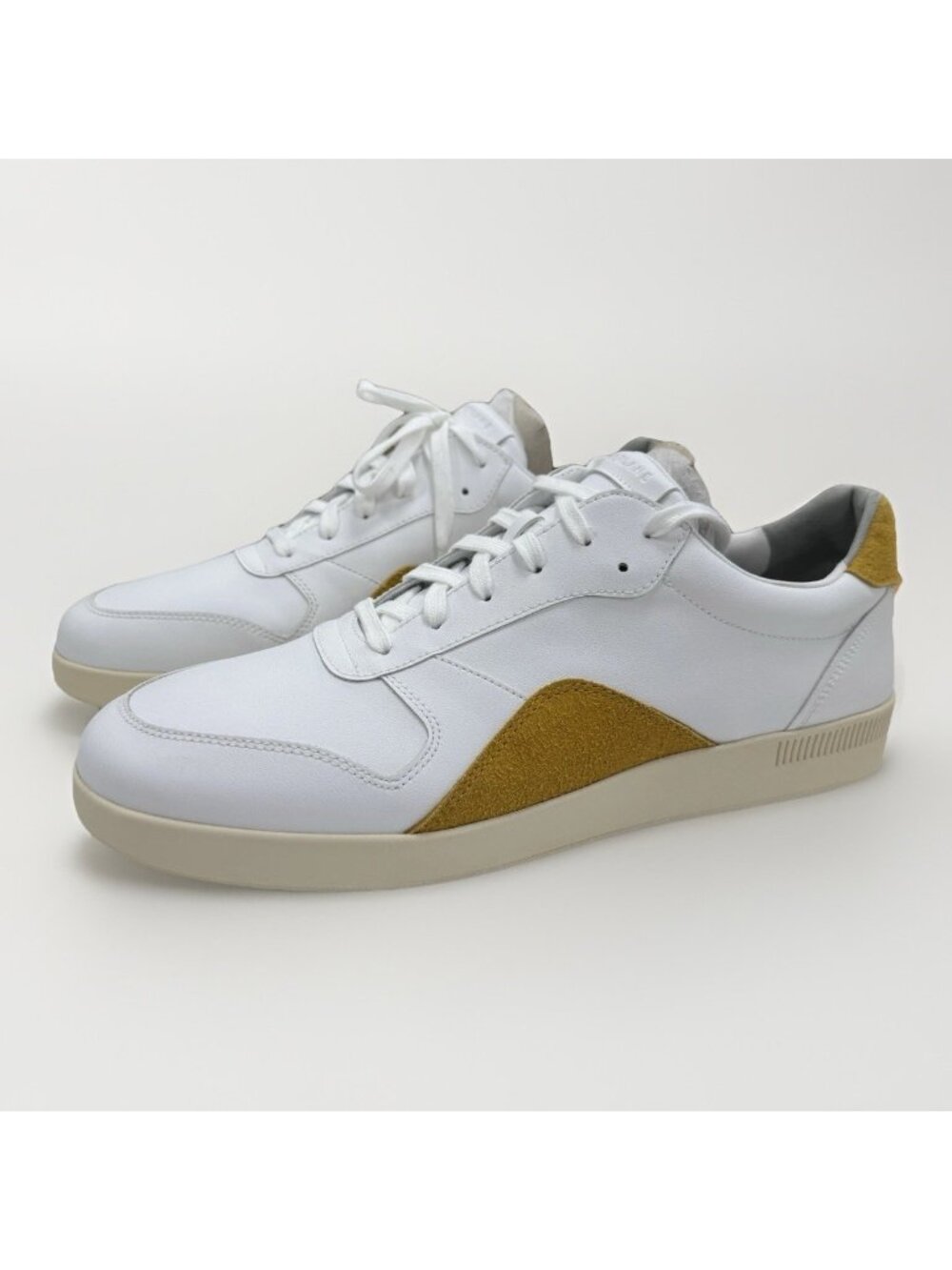 Everlane ReLeather® Court Sneaker size 14.5 Women's Lace-up Shoes White/Mustard